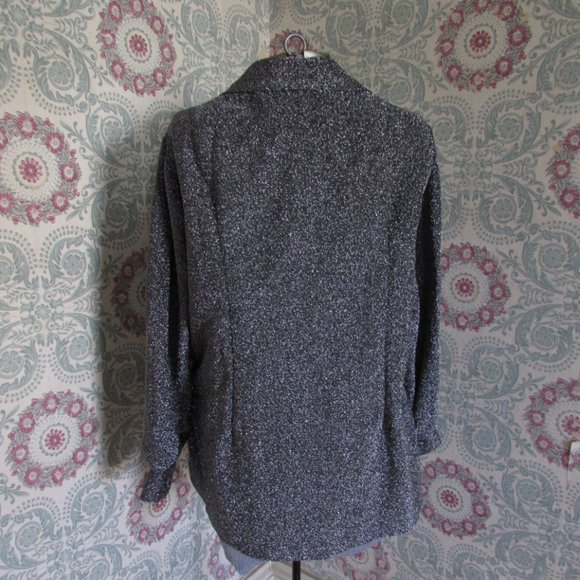 VINTAGE 1970s Metallic Glam Disco Button Down Womens Shirt - Picture 5 of 7